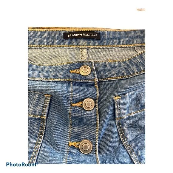 Brandy Melville Cotton Blue Denim Mini Skirt M - Picture 4 of 7